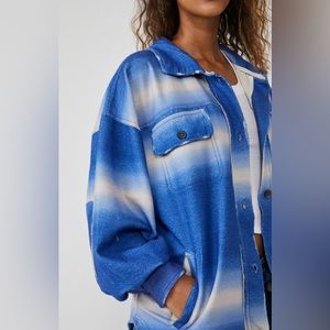 Free People Button Down Long Sleeve Distressed Look Soft Feel New